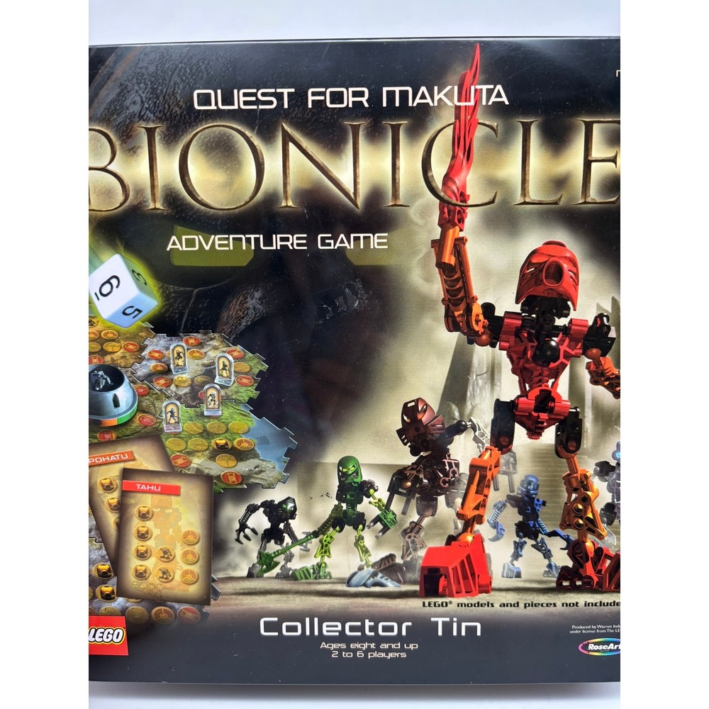 LEGO Bionicle Quest for Makuta Adventure Game Collector Tin 2001 Black 31391